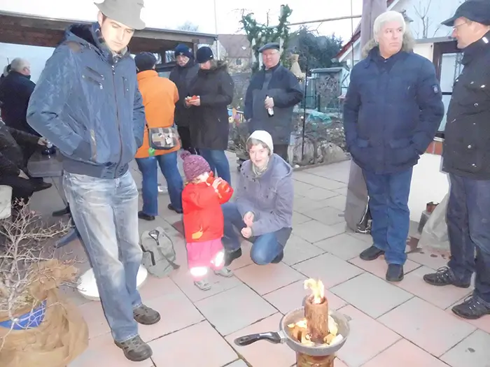 Pause bei der Grünkohlwanderung