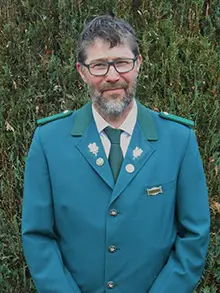 Portrait in Schützenuniform: Schriftführer Volker Melzer