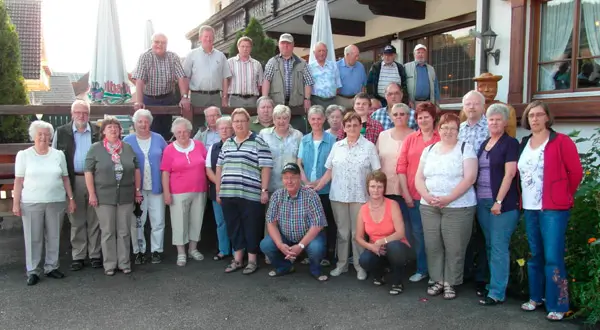 Gruppe der Mitglieder, die 2011 eine Vereinsfahrt in den Schwarzwald machten